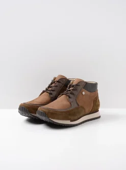 Hoge Veterschoenen|Wandelschoenen<Wolky e-Boot - taupe combi leer taupecombileer
