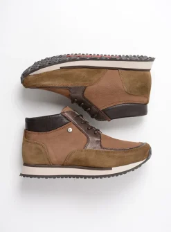 Hoge Veterschoenen|Wandelschoenen<Wolky e-Boot - taupe combi leer taupecombileer