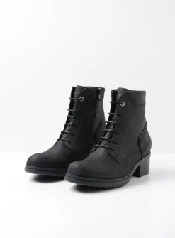 Hoge Veterschoenen|Veterlaarzen<Wolky Edson XW - zwart nubuck zwartnubuck