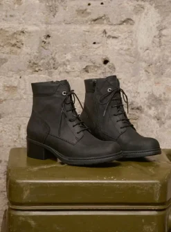 Hoge Veterschoenen|Veterlaarzen<Wolky Edson XW - zwart nubuck zwartnubuck