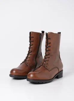 Veterlaarzen|Halfhoge Laarzen<Wolky Emery HV - 20430 cognac leer 20430cognacleer