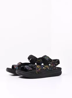 Sandalen<Wolky Energy Lady - zwart/multi flower nubuck