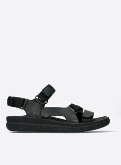 Sandalen Voor Heren<Wolky Energy Men - zwart gevet leer zwartgevetleer