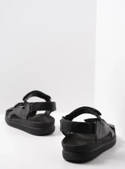 Sandalen Voor Heren<Wolky Energy Men - zwart gevet leer zwartgevetleer