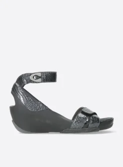 Sandalen<Wolky Era - antraciet crocolook lakleer antracietcrocolooklakleer