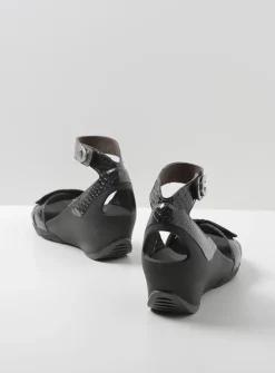 Sandalen<Wolky Era - antraciet crocolook lakleer antracietcrocolooklakleer