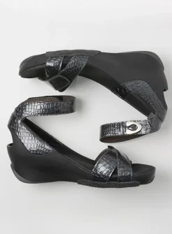 Sandalen<Wolky Era - antraciet crocolook lakleer antracietcrocolooklakleer