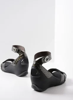 Sandalen<Wolky Era - antraciet leer antracietleer
