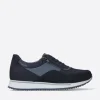 Veterschoenen Heren|Sneakers Heren<Wolky e-Runner - blauw combi leer blauwcombileer