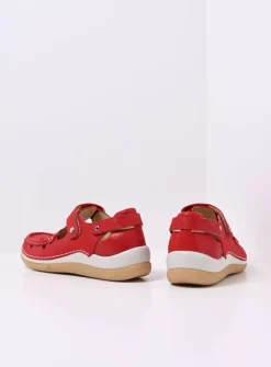 Bandschoenen<Wolky Esperanza - rood effectleer roodeffectleer