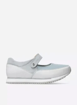 Wandelschoenen|Bandschoenen<Wolky e-Step - blauw combi stretch leer blauwcombistretchleer