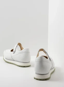 Wandelschoenen|Bandschoenen<Wolky e-Step - wit/lichtgroen leer wit/lichtgroenleer