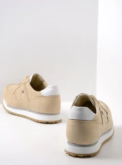 Lage Veterschoenen|Wandelschoenen<Wolky e-Walk - beige nubuck beigenubuck