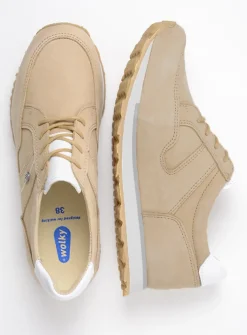 Lage Veterschoenen|Wandelschoenen<Wolky e-Walk - beige nubuck beigenubuck