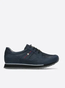 Lage Veterschoenen|Wandelschoenen<Wolky e-Walk - winterblauw stretch nubuck winterblauwstretchnubuck