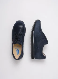 Lage Veterschoenen|Wandelschoenen<Wolky e-Walk - winterblauw stretch nubuck winterblauwstretchnubuck