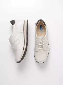 Lage Veterschoenen|Wandelschoenen<Wolky e-Walk - wit combi leer witcombileer