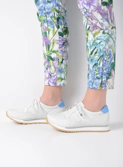 Lage Veterschoenen|Wandelschoenen<Wolky e-Walk - wit/blauw leer wit/blauwleer