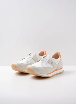 Lage Veterschoenen|Wandelschoenen<Wolky e-Walk - wit/gebroken wit leer wit/gebrokenwitleer