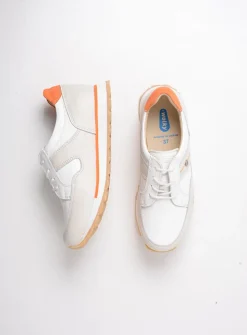 Lage Veterschoenen|Wandelschoenen<Wolky e-Walk - wit/gebroken wit leer wit/gebrokenwitleer