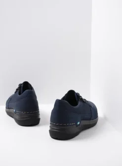 Lage Veterschoenen|Wandelschoenen<Wolky Feltwell - blauw nubuck blauwnubuck