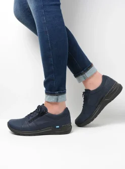 Lage Veterschoenen|Wandelschoenen<Wolky Feltwell - blauw nubuck blauwnubuck