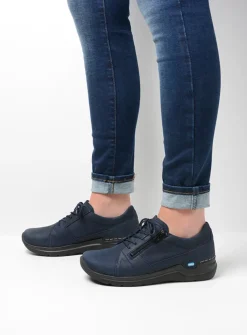 Lage Veterschoenen|Wandelschoenen<Wolky Feltwell - blauw nubuck blauwnubuck