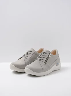 Lage Veterschoenen|Wandelschoenen<Wolky Feltwell - lichtgrijs nubuck lichtgrijsnubuck