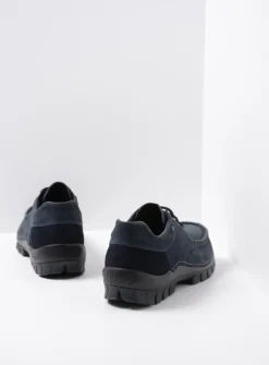 Lage Veterschoenen|Herfst/Winter<Wolky Fly - blauw nubuck blauwnubuck