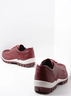 Lage Veterschoenen|Herfst/Winter<Wolky Fly - donkerrood leer donkerroodleer
