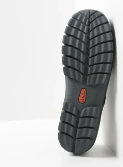 Veterschoenen Heren|Comfortschoenen Heren<Wolky Fly men - zwart nubuck zwartnubuck