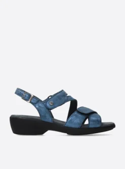 Sandalen<Wolky Fria - denim blauw leer denimblauwleer