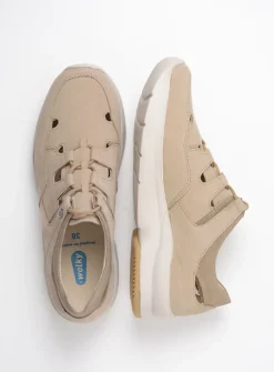 Lage Veterschoenen|Wandelschoenen<Wolky Galena - beige nubuck beigenubuck