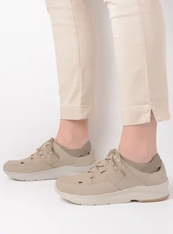 Lage Veterschoenen|Wandelschoenen<Wolky Galena - beige nubuck beigenubuck
