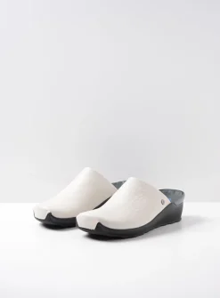 Slippers|Klompen<Wolky Go - creme wit leer cremewitleer