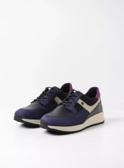 Lage Veterschoenen|Sneakers<Wolky Hammer - paars combi leer paarscombileer
