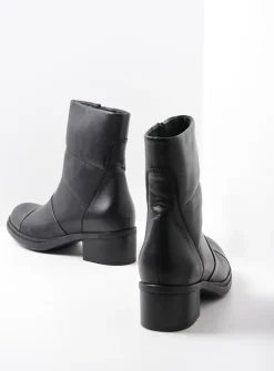 Halfhoge Laarzen|Herfst/Winter<Wolky Hinton - zwart leer zwartleer