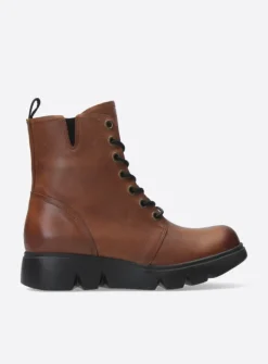 Hoge Veterschoenen|Veterlaarzen<Wolky Hope XW - cognac leer cognacleer
