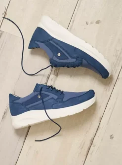 Lage Veterschoenen|Sneakers<Wolky Impact S2F - denim combi stretch leer denimcombistretchleer