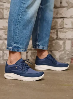 Lage Veterschoenen|Sneakers<Wolky Impact S2F - denim combi stretch leer denimcombistretchleer