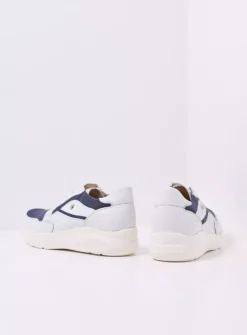 Lage Veterschoenen|Sneakers<Wolky Impact S2F - wit/jeans combi stretch leer wit/jeanscombistretchleer