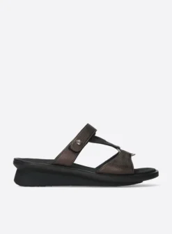 Slippers<Wolky Isa - brons leer bronsleer