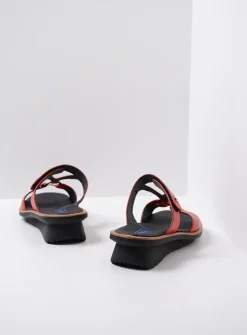 Slippers<Wolky Isa - rood leer roodleer