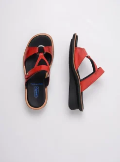 Slippers<Wolky Isa - rood leer roodleer
