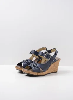 Sandalen<Wolky Ixia 2 - blauw leer blauwleer