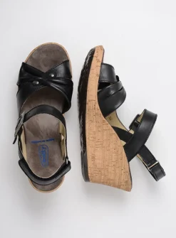 Sandalen<Wolky Ixia 2 - zwart leer zwartleer