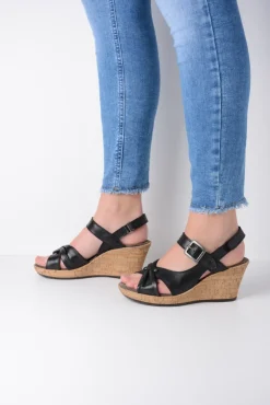 Sandalen<Wolky Ixia 2 - zwart leer zwartleer