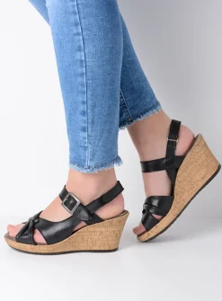 Sandalen<Wolky Ixia 2 - zwart leer zwartleer