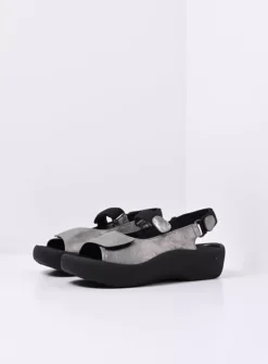 Sandalen<Wolky Jewel - grijs metallic nubuck grijsmetallicnubuck