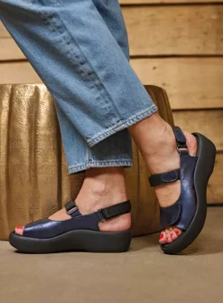 Sandalen<Wolky Jewel - marineblauw metallic nubuck marineblauwmetallicnubuck